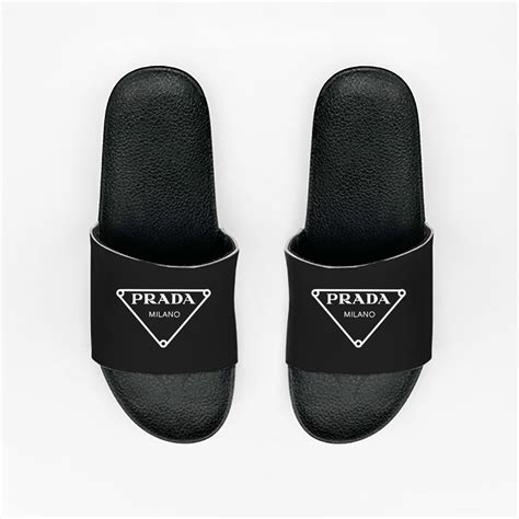 prada flip floos|black and white prada slides.